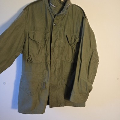 Vintage 1969 Alpha Industries M-65 Field Jacket OG-107 Olive Green Medium Reg