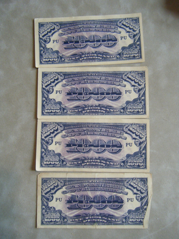 WWII Philippines Japanese Government 1000 Pesos Japan Lot # 2