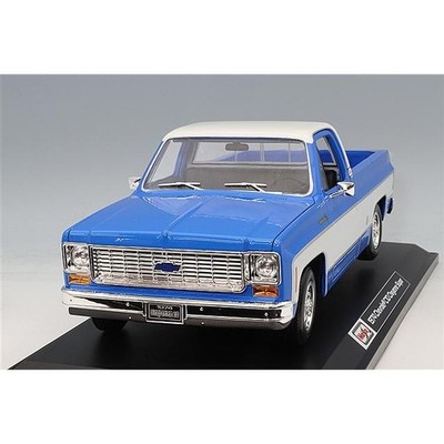 Maisto 1974 Chevrolet C10 Cheyenne Super Pickup blau weiß 1/18
