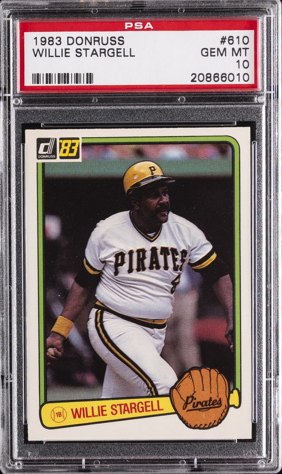 1983 DONRUSS #610 WILLIE STARGELL PSA 10