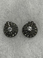 Stunning Vintage Judith Jack Sterling Silver Marcasite Art Deco Stud Earrings