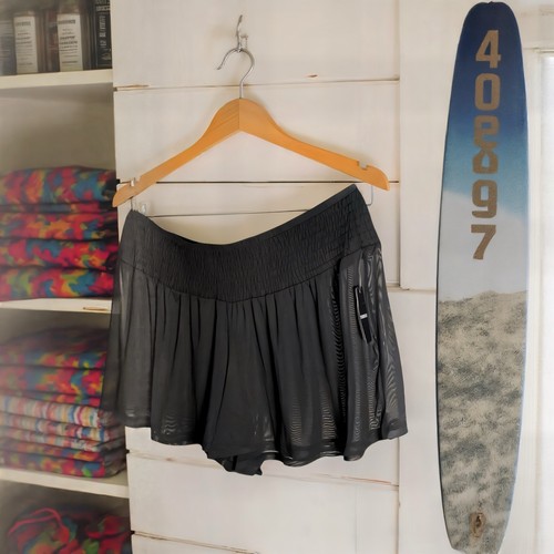 TORRID Swim Shorts Cover-Up Semi-Sheer Mesh Smocked Waist Flowy NWT Size 2X - Picture 9 of 11