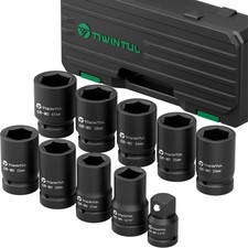1 Inch Drive Impact Socket Set 6 Point Metric10pcs 2741mm 42 Cr-mo
