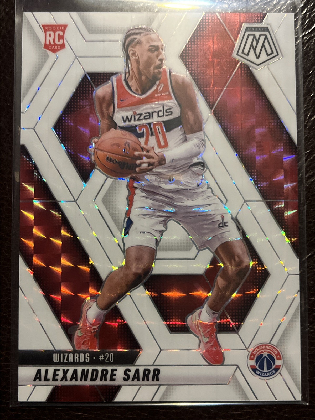 2024-25 Panini Mosaic - Rookies Alexandre Sarr #216 White Mosaic Prizm /25 (RC)