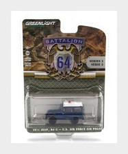 GREENLIGHT 61030D JEEP - DJ-5 U.S. AIR FORCE POLICE 1971 - BLUE WHITE - 1/64