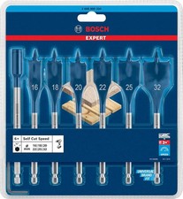 Bosch EXPERT Self Cut Speed Spade Drill Bit Set 7pc 16-32mm Hex Softwood