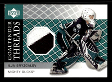 Ilja Bryzgalov Mighty Ducks 2003 Goaltender Threads Upper Deck Game Used Jersey