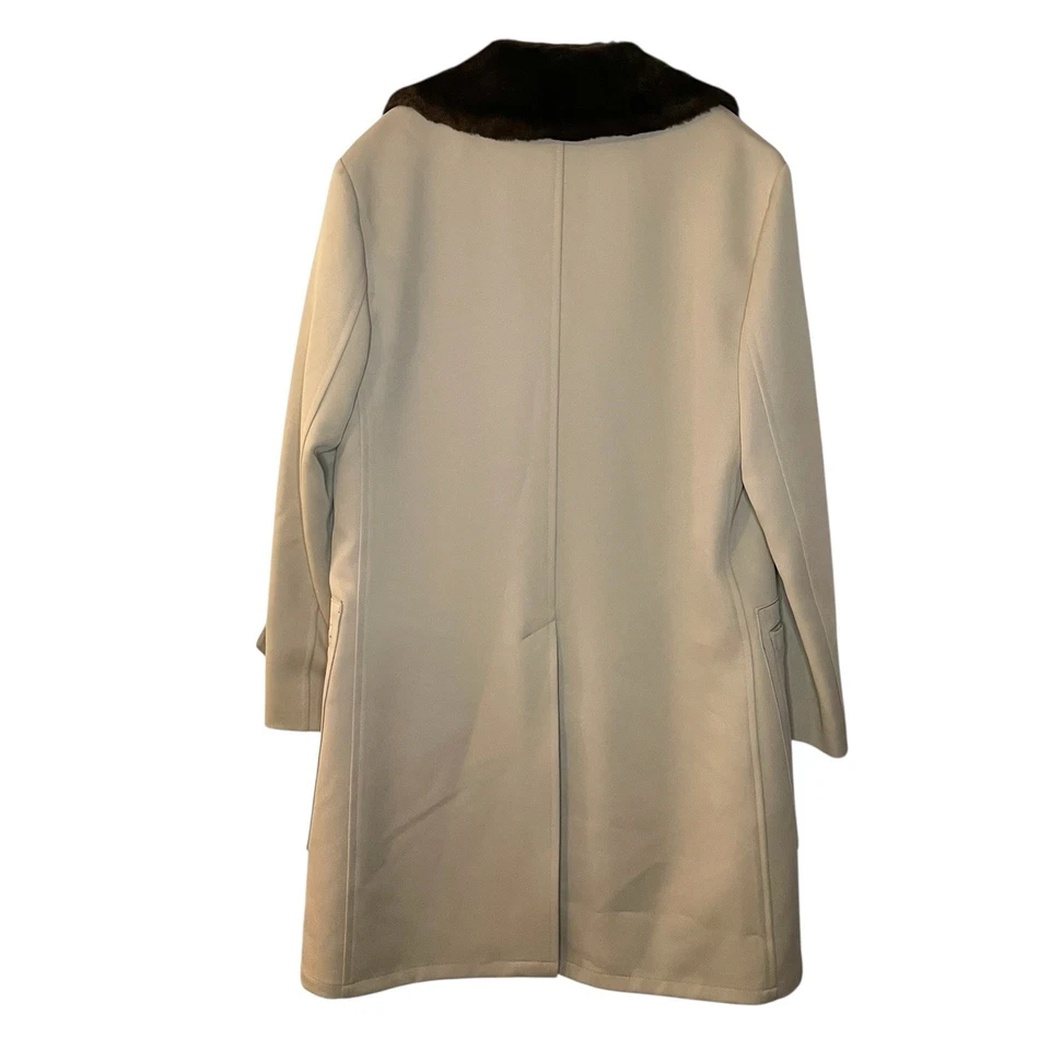 Rainfair Trench Coat 38 Faux Fur Lined Dadcore Normcore Urban Streetwear Tan - Image 2 of 4