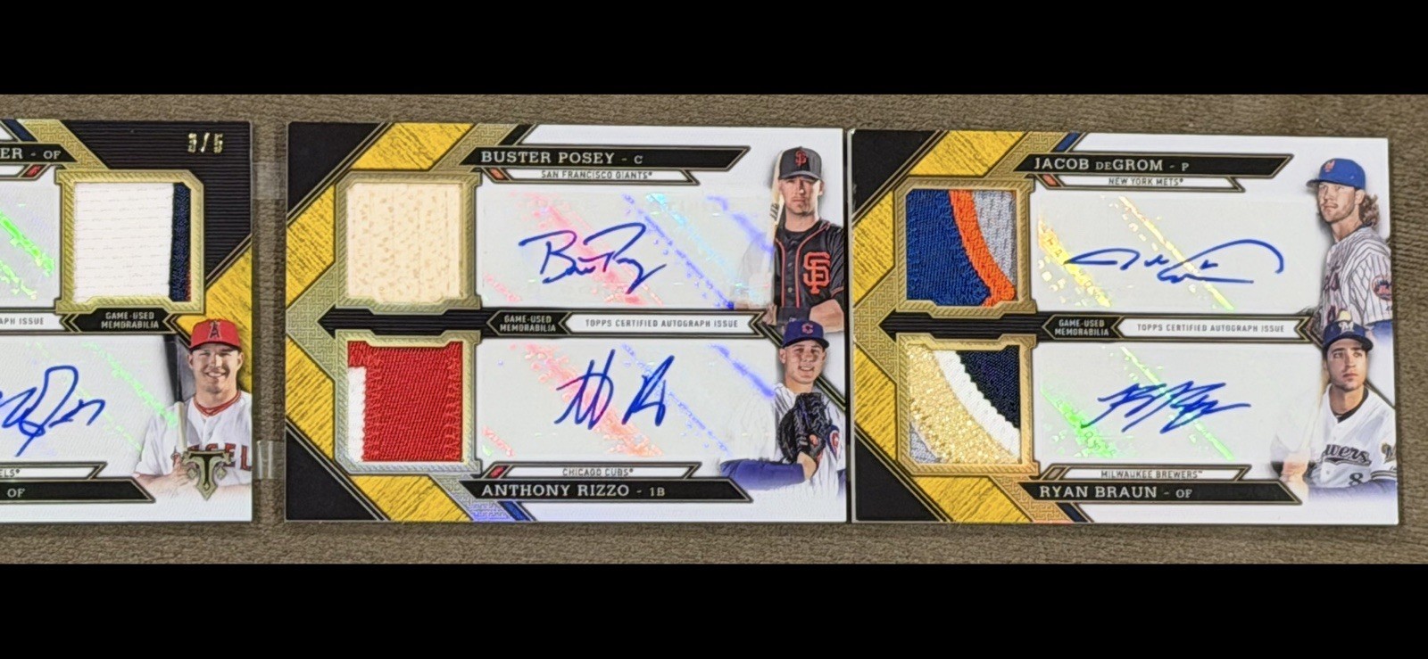 2016 Triple Threads 10 Player Patch Auto /5🔥 - Trout, Harper, Machado and More! view 4
