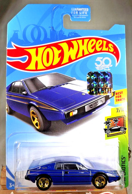 2018 Hot Wheels TRU Exclusive HW Exotics 7/10 LOTUS ESPRIT S1 Blue w/Gold 5 Sp