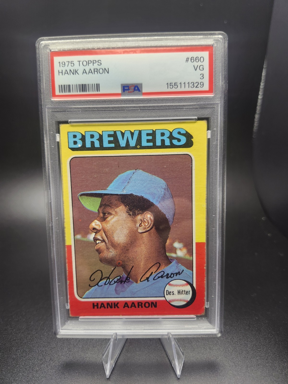 1975 Topps - Hank Aaron #660 PSA 3