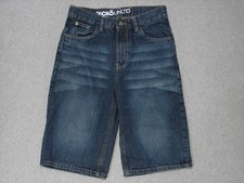 RL07435 ECKO UNLTD. DENIM JEAN SHORTS YOUTH sz14 msr 26"x12" DARK BLUE