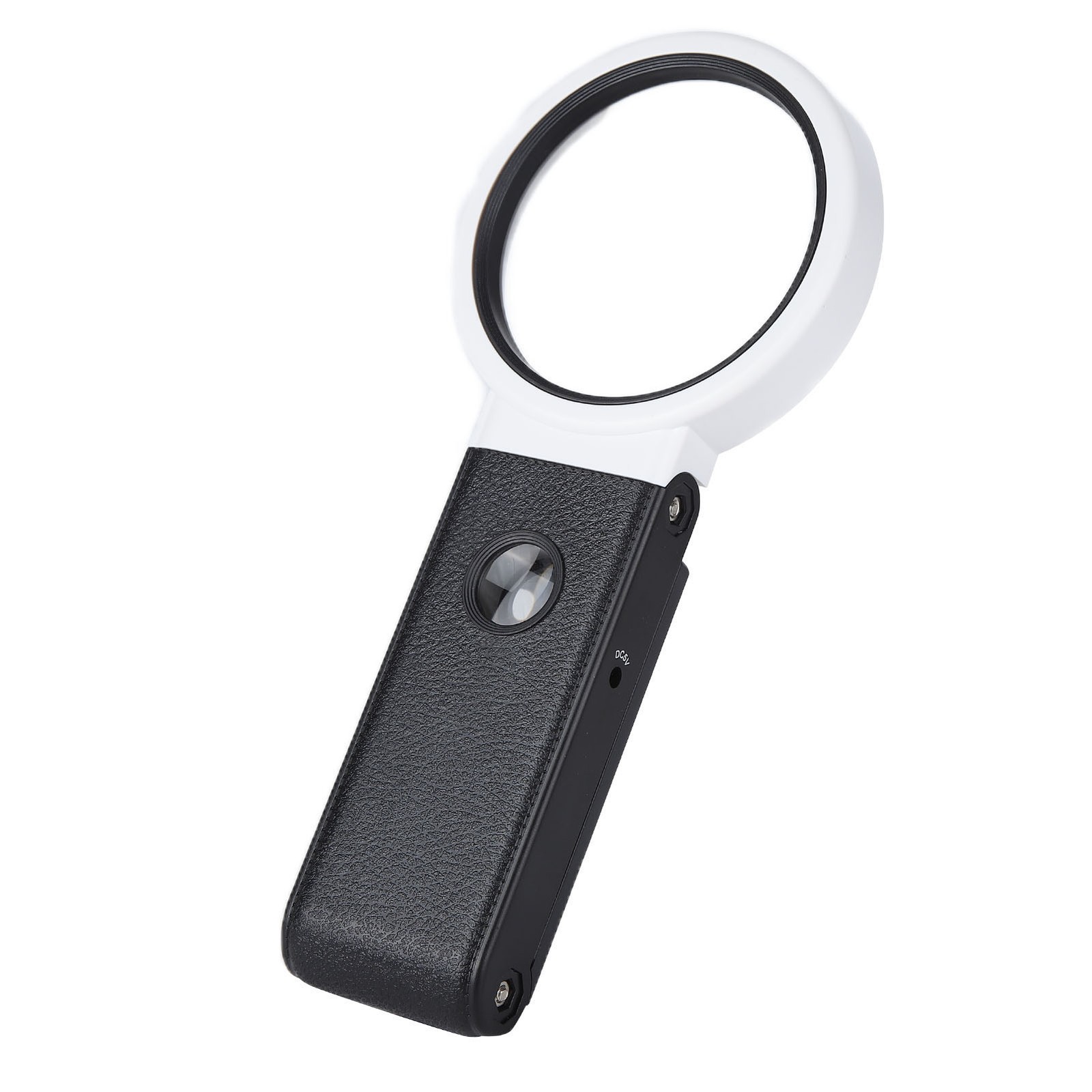 LED Magnifier ABS Handheld Magnifying Glass Foldable HD Lens For Observation&