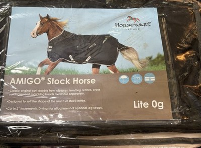 Amigo Turnout Sheet Lite 0g Stock Horse Black Silver 80  AARA1S New Horseware