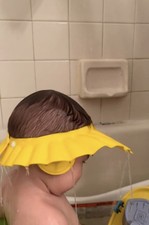 Adjustable Baby Shower Cap Bath Visor Tear-Free Hair Wash Protector for Kids