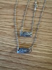 Personalized “SAM” Initials Sterling Silver Necklace Bracelet Set W Pearls — photo 3