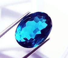 Blaugrün Topas Ovale Form 8.75 Karat Zertifiziert Lose Edelstein mit Gratis Gift