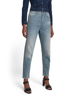 G-Star, Damen, Jeans, Straight, Janeh Ultra High Mom Ankle Wmn, Blau,  W25 L32