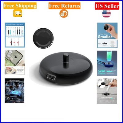 Black USB-C Travel Charger for Philips Sonicare HX Series, Fast & Compact