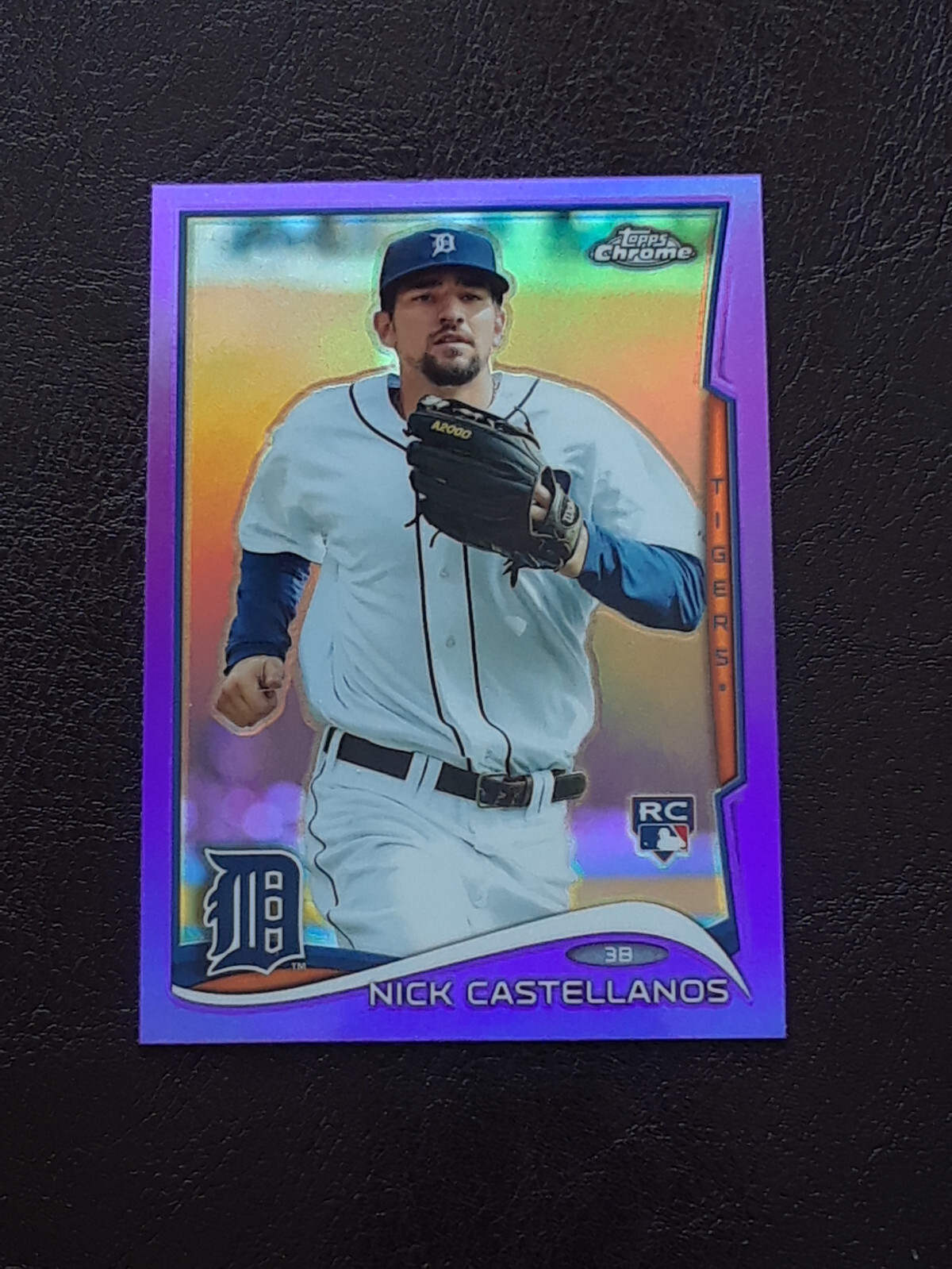 2014 Topps Chrome Purple Refractor RC Rookie Nick Castellanos #4 Tigers Phillies