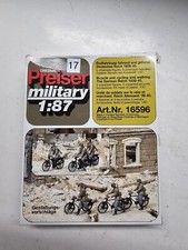 Preiser Unpainted German Reich Bicycle Unit 1939-45 6 Figs/Bikes 1