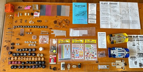 Slot Car Parts Tools Engines Tires Chassis Cox Parma Pro-Track Sonic Mura Brass - Picture 1 of 24