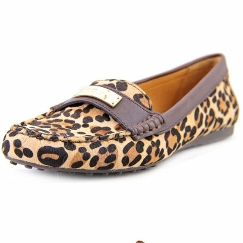 coach leopard loafers