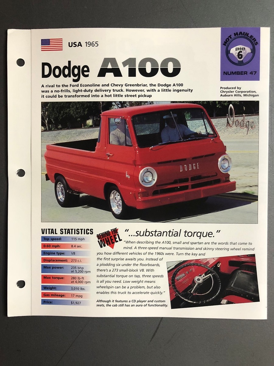 1965 Dodge A100 Light Utility Truck IMP 