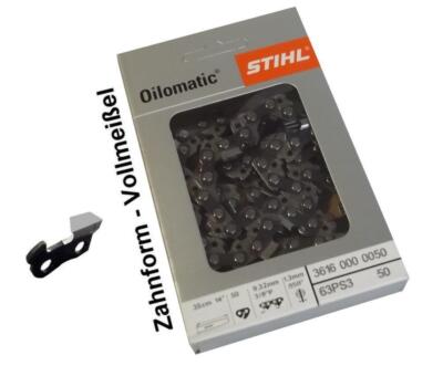 Sägekette STIHL Kette 35cm 3/8 H 1,3 50 TG   Picco Super, PS3 Vollmeißelkette, 3