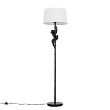 Hanging Monkey Floor Lamp Standard Tall Light Living Room Lampshade LED Bulb