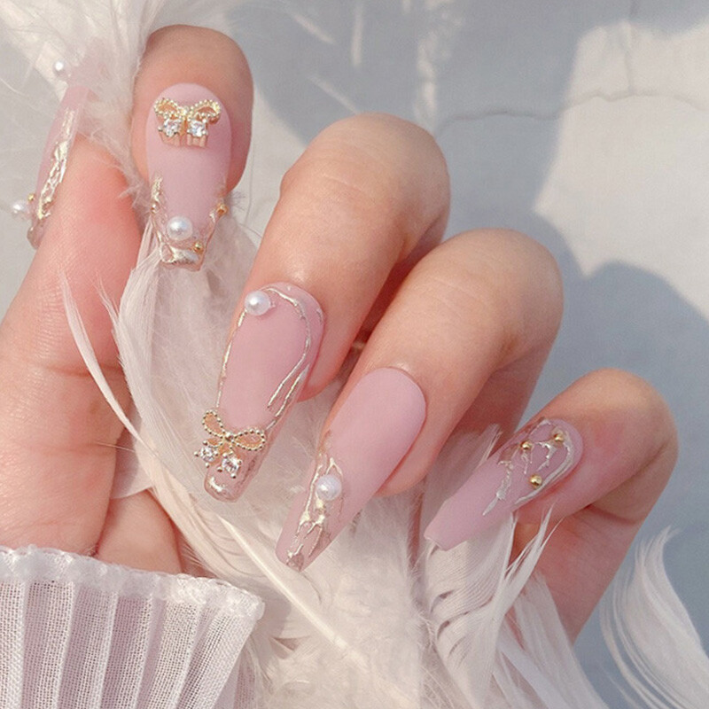 18 Stück 3D Nagel Charms – Saturn-Form, Bunte Strasssteine, Für DIY Nail Art