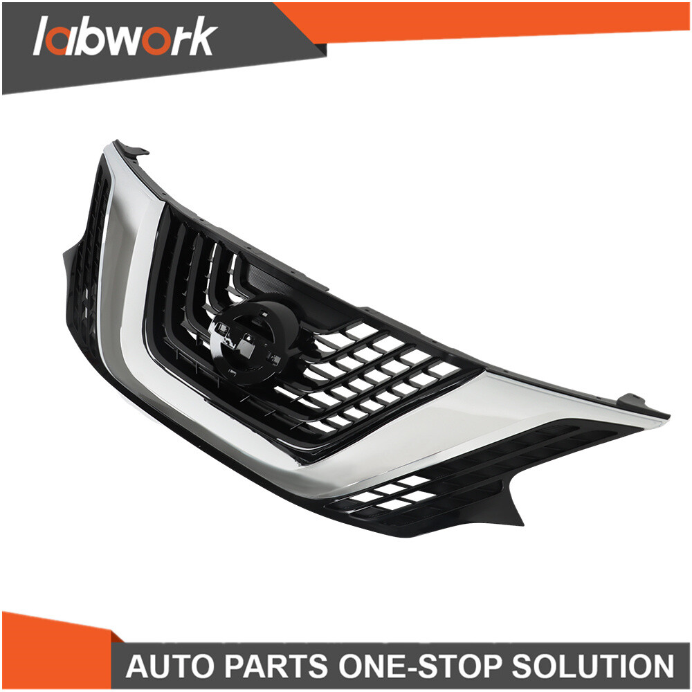 Labwork Front Bumper Upper Grille Chrome + Black For 2015-2018 Nissan Murano