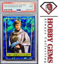 LUKE SKYWALKER PSA 9 2023 Topps Chrome Sapphire Star Wars ROTJ 136