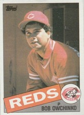 FREE SHIPPING-MINT-1985 Topps #752 Bob Owchinko Reds PLUS BONUS CARDS