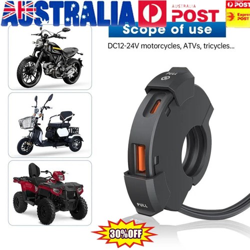 Motorcycle QC 3.0 Dual USB Charger Adapter Handlebar for Phone Tablet Camera NEW