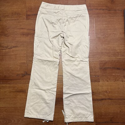 Banana Republic Cargo Pants Womens 10 Beige Relaxed Fit Wide Leg