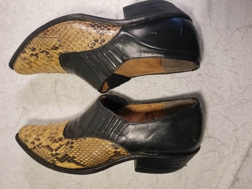 Snakeskin Spats Ultra-Rare Boot/Shoes leather dress size 10 - Picture 4 of 10