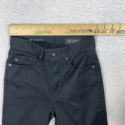 AG Adriano Goldschmied Kora High-Rise Wide Leg Women's 23 (23x30.5) EUC Black - Picture 6 of 10