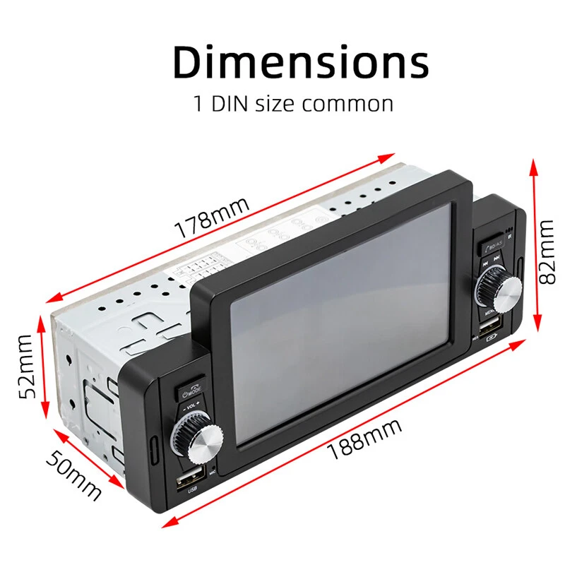 5 «HD экран IPS 1 Din автомобиля стерео радио FM USB AUX TF MP3 MP5 плеер приборной панели детали - Изображение 3 из 4