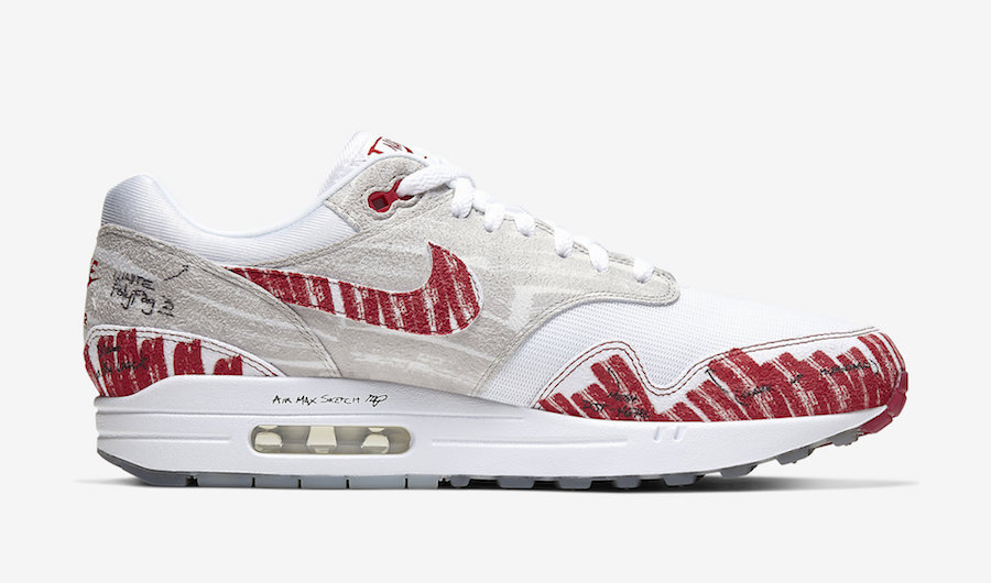 公式正規品!★AIR MAX 1 “SKETCH TO SHELF” RED Size 12 - Nike Air Max 1 Sketch To Shelf - University Red