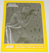 2006/07 Bowman Chrome LaMarcus Aldridge YELLOW PRINTING PLATE Card #116 #1/1