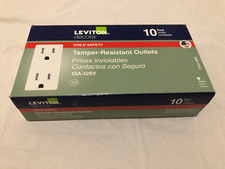 Leviton Decora 15 Amp-125V Child Safety Tamper-Resistant Duplex Outlets 10 Pack