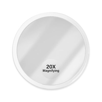 Jumbl 6in 20X Magnifying Mirror, Suction Cup Makeup Mirror W/ 20X Magnification