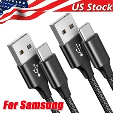 3Pack 3/6/10Ft USB to Type-C Cable Fast Charger Charging Data Sync Cord