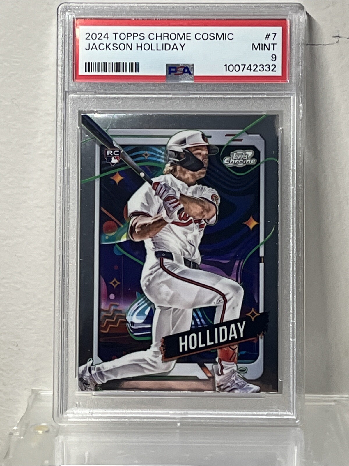 2024 Topps Cosmic Chrome Baltimore Orioles Jackson Holliday (RC) #7 PSA 9 MINT