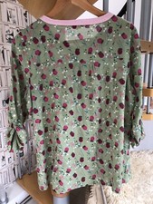 Image of Lovely WHITE STUFF ladies Green Garden Theme Blouse / Tunic / Top Size 12