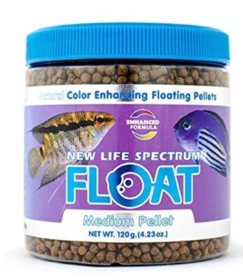 NEW LIFE SPECTRUM FLOAT 2 - 2.5 MM MEDIUM PELLETS NATUROX FORMULA FOOD 120 GM   