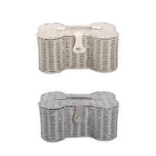 Bone Shaped Pet Storage Basket with Lid Pet Gift Hamper Pet Toys Storage Basket