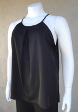 New Women's Plus Size Black Halter Sleeveless Top Sizes 1X 2X MADE IN USA