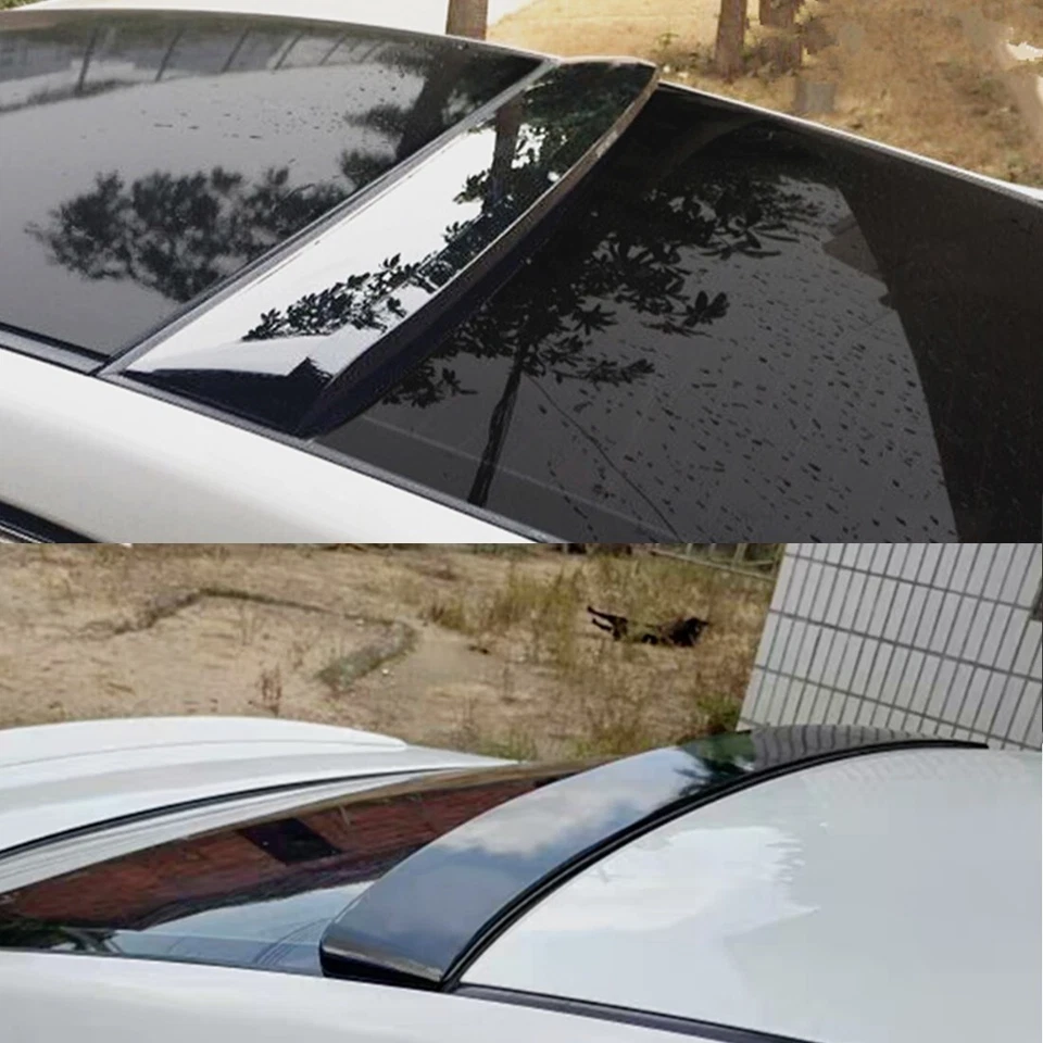 GLOSS BLACK ROOF SPOILER FITS 2011-2016 HYUNDAI ELANTRA REAR WINDOW WING TOP LIP Foto 3 de 4